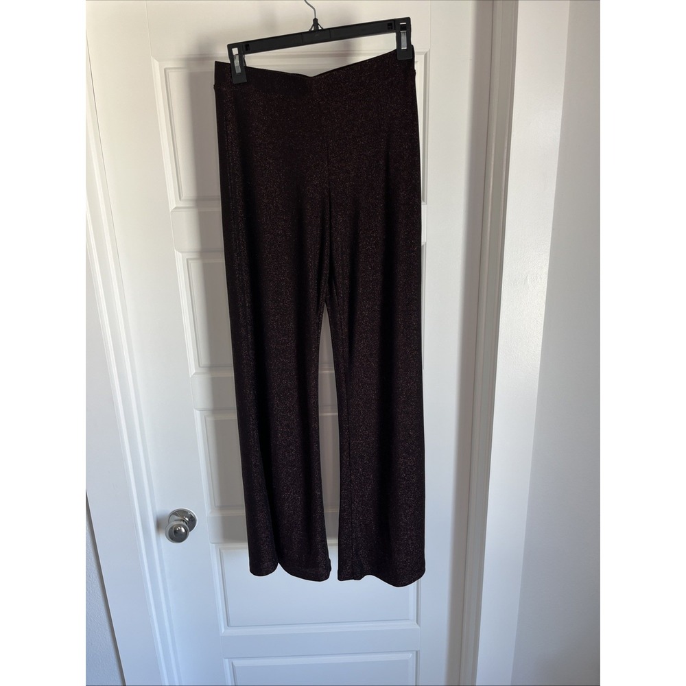 Johnny Was Jade Demi Metallic Easy Pant and Tunic Top V-neck Set  Burgundy New S - Picture 11 of 14